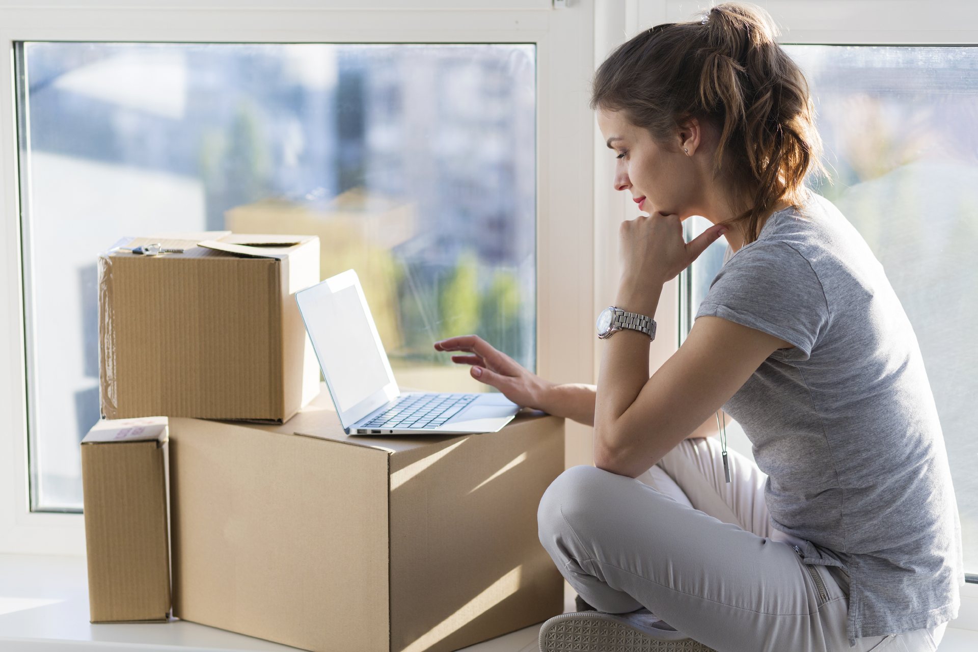 Resident moving into a move-in ready WiFi apartment